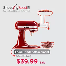 Save $20 on Food Grinder Attachment